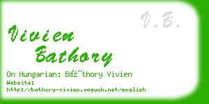 vivien bathory business card